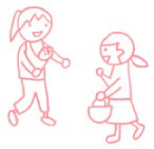 お母さん達のイラスト