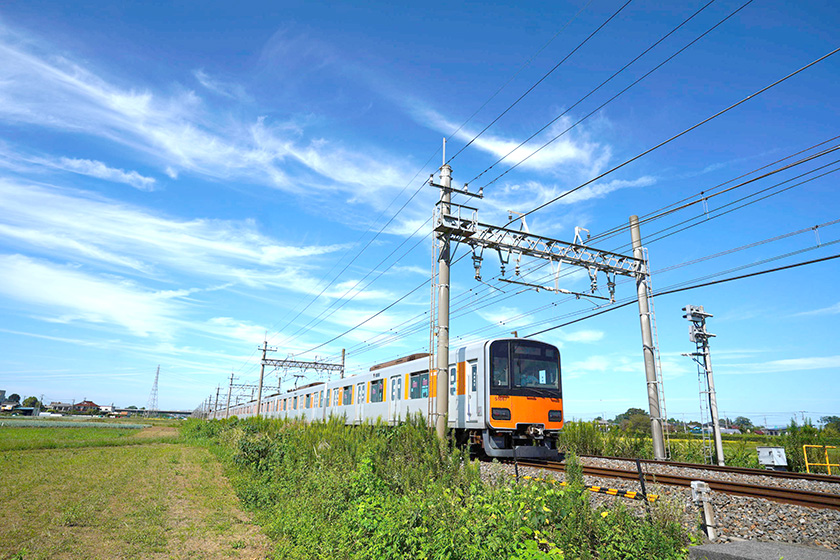 宮代町和戸駅付近の電車風景