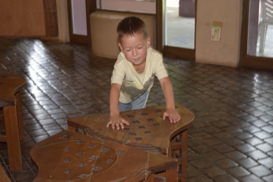 進修館で遊ぶお子さん