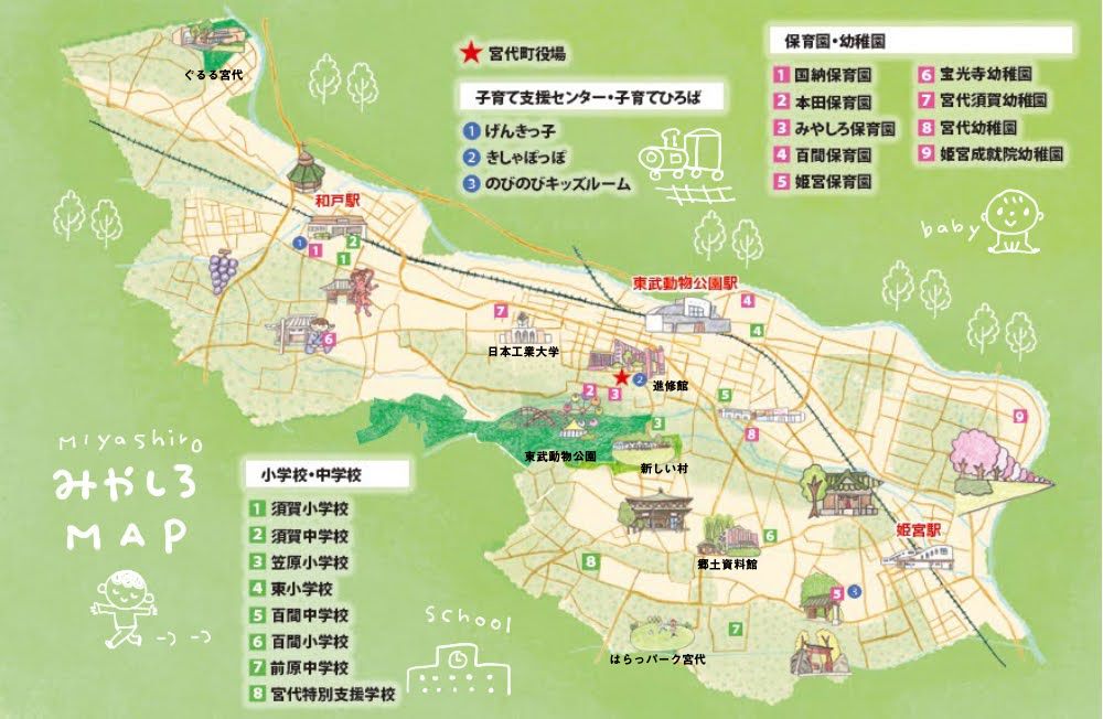 宮代町の地図