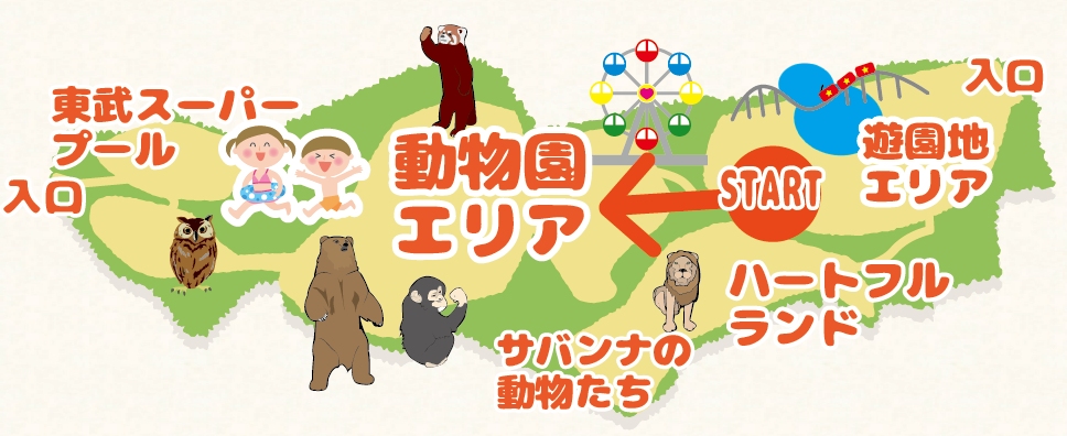東武動物公園マップ
